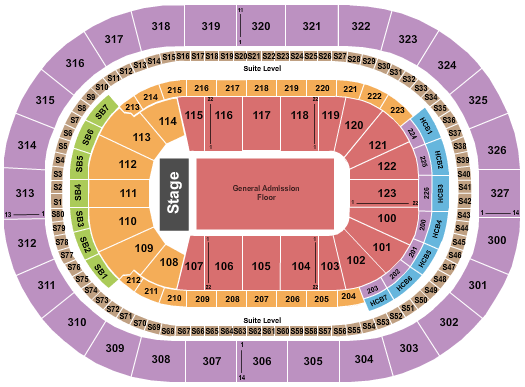 KeyBank Center Seating Chart: End Stage GA Floor