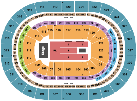 KeyBank Center Seating Chart: Endstage Pit