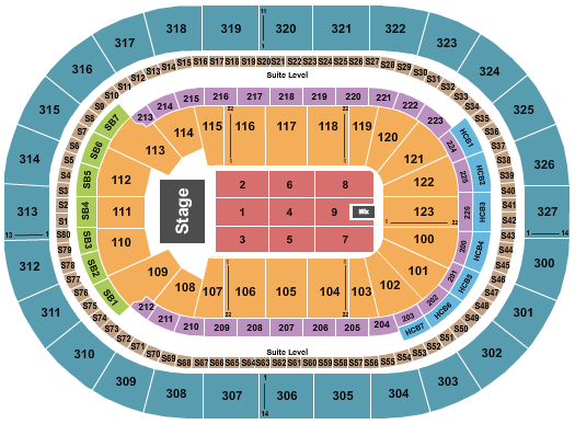 KeyBank Center Seating Chart: Endstage Reserved