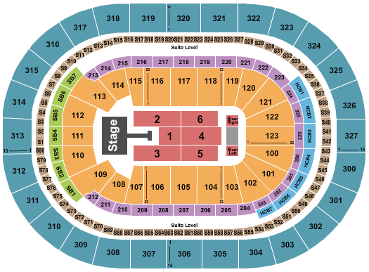 KeyBank Center Seating Chart: Jonas Brothers
