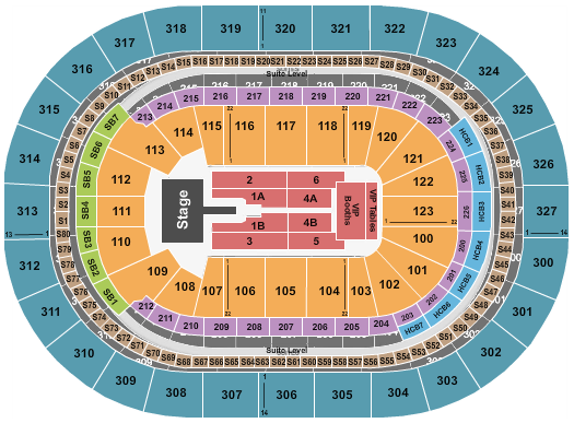 KeyBank Center Seating Chart: Mary J. Blige