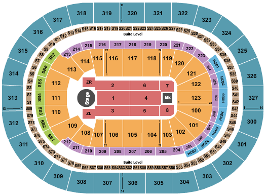 KeyBank Center Seating Chart: Zayn