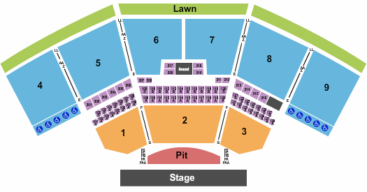 KeyBank Pavilion Seating Chart: End Stage