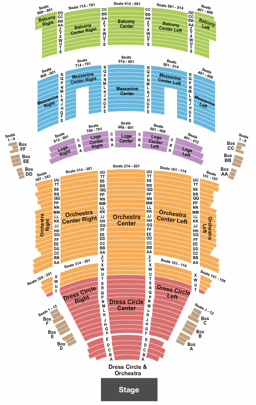 KeyBank State Theatre Map