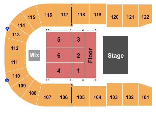 Keystone Centre Seating Chart: Endstage