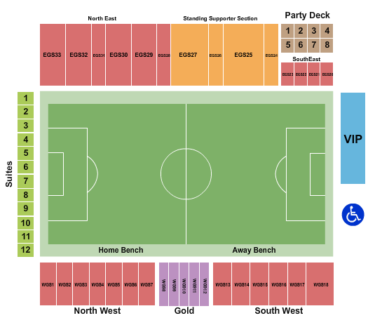 Keyworth Stadium Seating Chart: Soccer 2