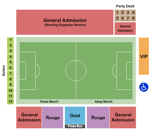 Keyworth Stadium Seating Chart: Soccer
