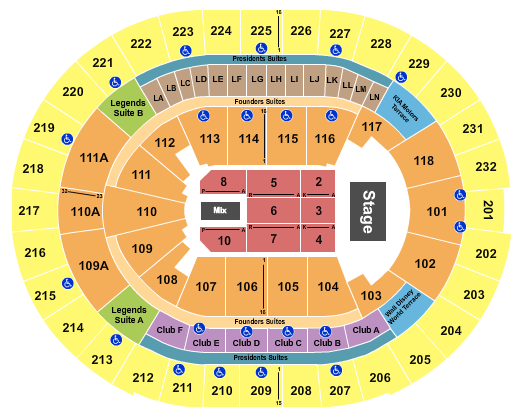 Kia Center Seating Chart: Endstage 7
