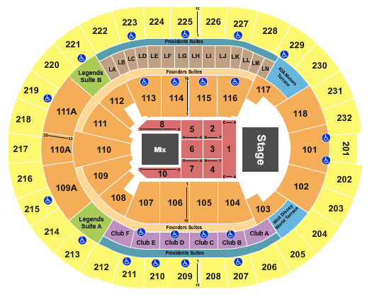 Kia Center Seating Chart: Endstage 8