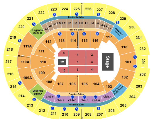 Kia Center Seating Chart: Endstage 9