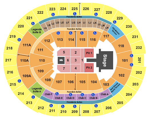 Kia Center Seating Chart: Luke Bryan 1