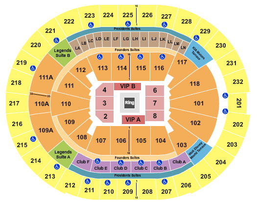 Kia Center Seating Chart: MMA with VIPs