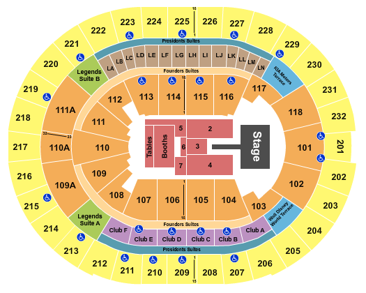 Kia Center Seating Chart: Mary J. Blige