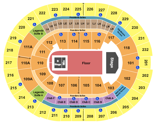 Kia Center Seating Chart: Tyler the Creater