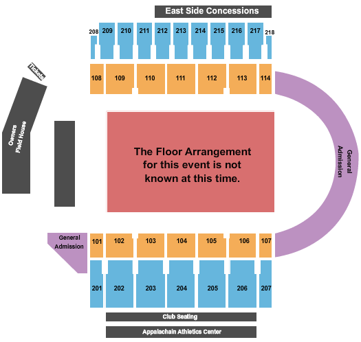 Kidd Brewer Stadium Seating Chart: Generic Floor