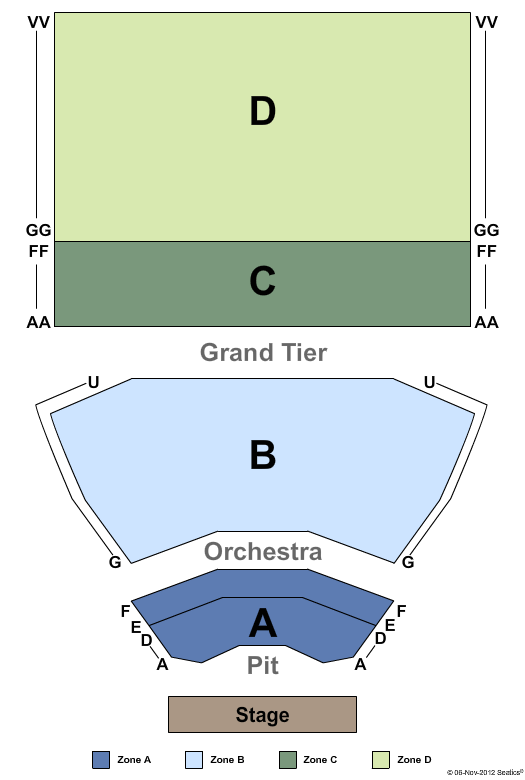King Center For The Performing Arts Seating Chart