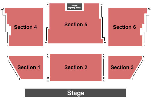 King Fine Arts Center Seating Chart: Endstage