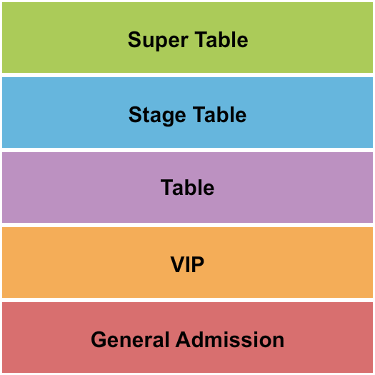 King Gillette Ranch Seating Chart: GA/VIP/Table/Stage/Super