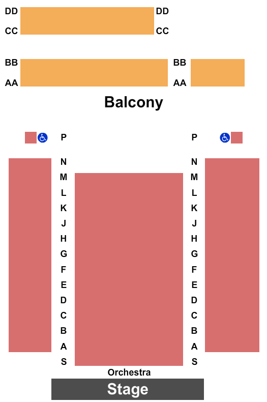 Kingman Historic Theatre Seating Chart: Endstage