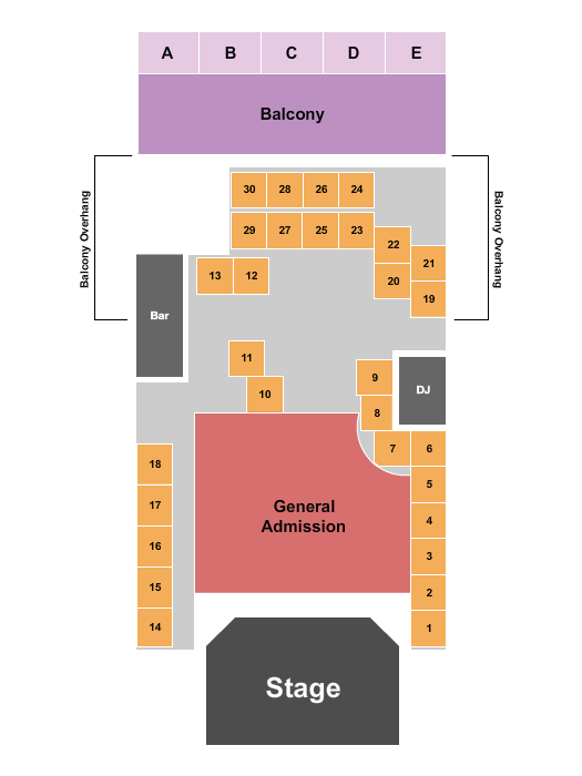 Kings Hall at Apex Art and Culture Center Seating Chart: GA Floor 2
