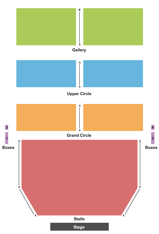 The Kings Theatre - Glasgow Seating Chart: End Stage