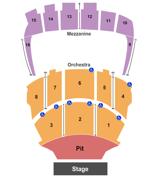 Kings Theatre - NY Seating Chart: Endstage Pit 2