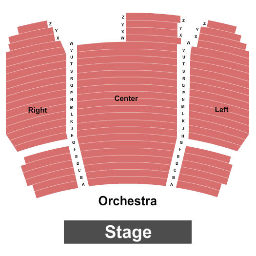Kingsbury Hall Seating Chart: Endstage - Orchestra Only