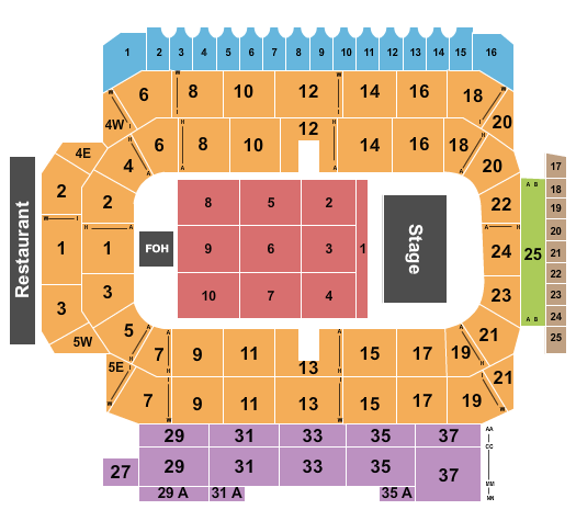 Kitchener Memorial Auditorium Seating Chart: Bryan Adams