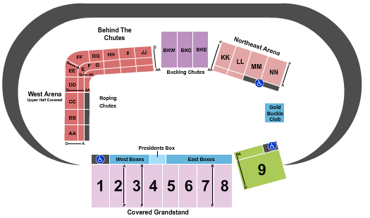 Kittitas Valley Event Center Seating Chart: Rodeo