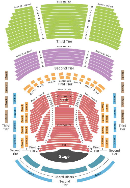 Knight Concert Hall At The Adrienne Arsht Center Seating Chart: End Stage