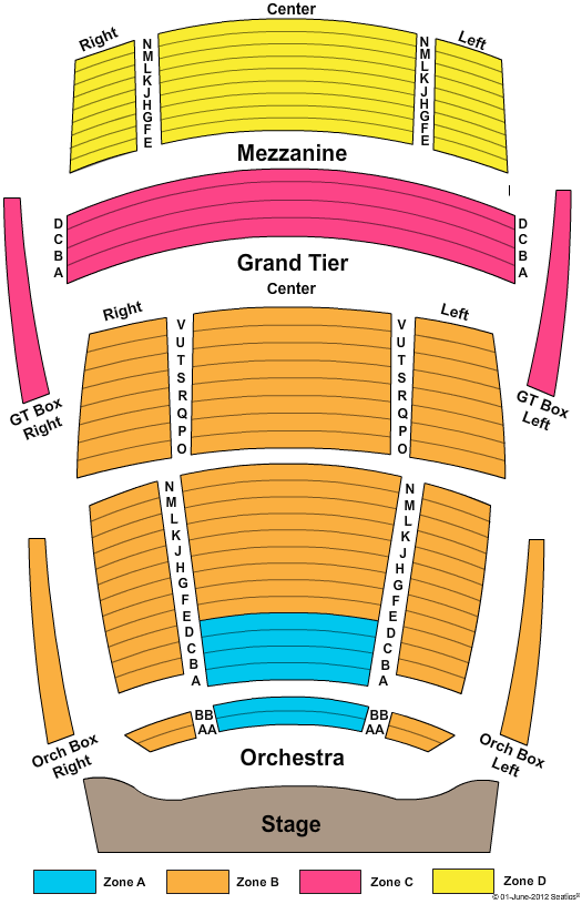 Knight Theatre at Levine Center for the Arts Seating Chart