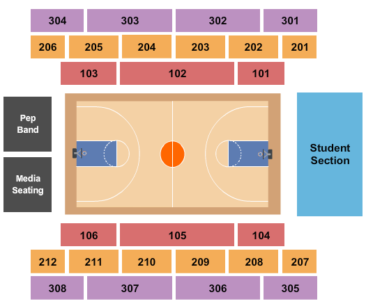 Knights Hall at Kentucky State Fair Seating Chart: Basketball