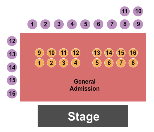 Knitting Factory Concert House - Boise Seating Chart: GA Floor - RSV Tables