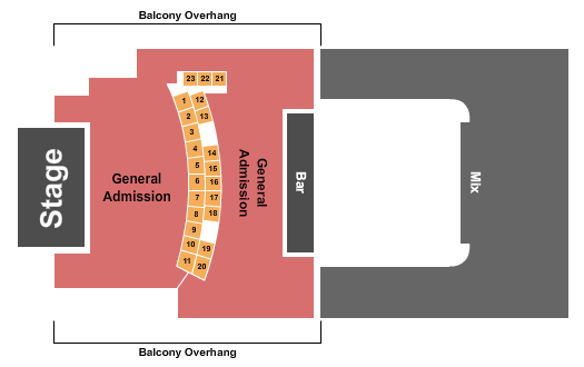 Knitting Factory Spokane Seating Chart: GA & Tables