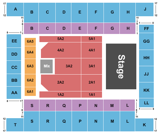 Knoxville Civic Coliseum Seating Chart: Endstage 3