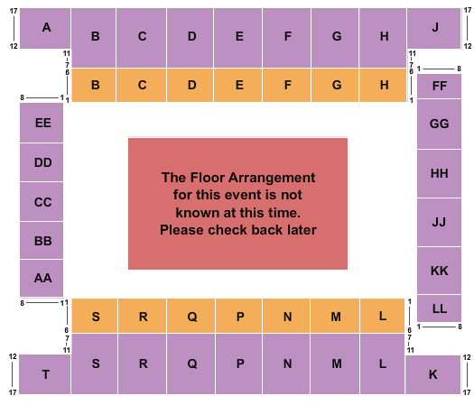 Knoxville Civic Coliseum Seating Chart: Generic Floor