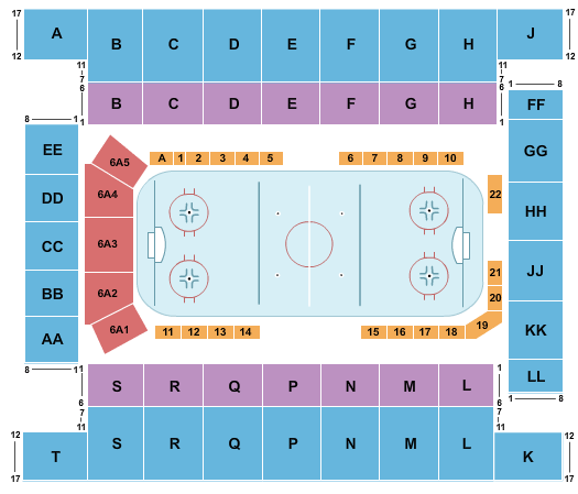 Knoxville Civic Coliseum Seating Chart: Hockey