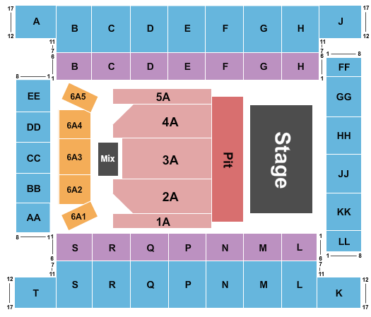 Knoxville Civic Coliseum Seating Chart: Justin Moore 2