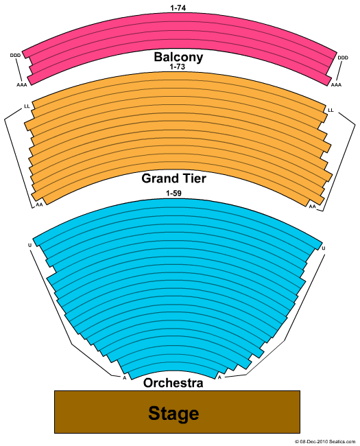 Les Miserables Tickets Seating Chart Koger Center For The Arts
