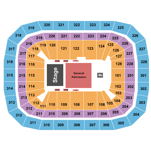 Kohl Center Seating Chart: Endstage GA Floor