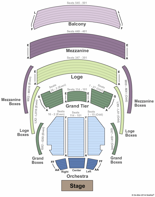 Kravis Center Seating Chart