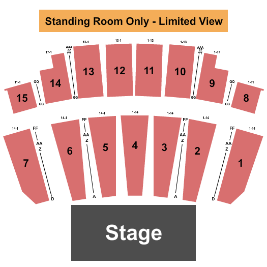 Kresge Auditorium at Interlochen Center for the Arts Seating Chart: Endstage/SRO