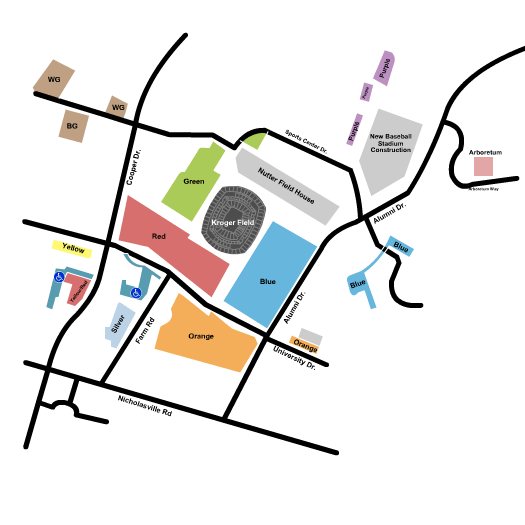 Kroger Field Parking Lots Map