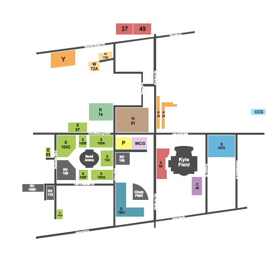 Kyle Field Parking Lots Map