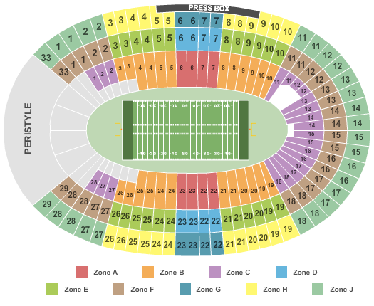 La Coliseum Seating Chart Rows