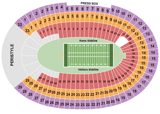 Seating Chart Rams Stadium