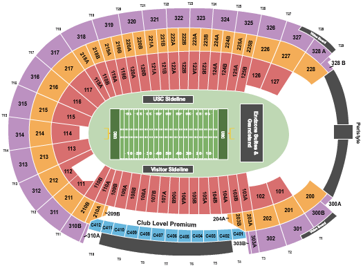 Los Angeles Memorial Coliseum Map