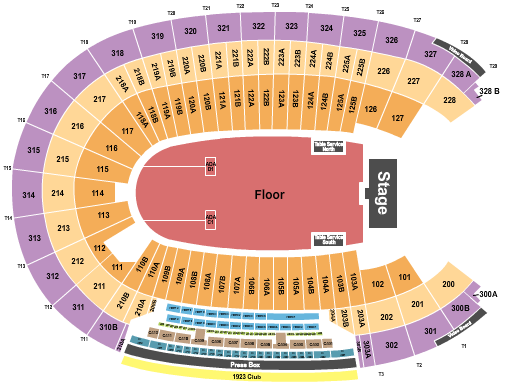 Los Angeles Memorial Coliseum Seating Chart: GA Floor