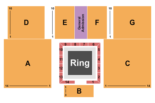 L'Auberge Casino & Hotel Baton Rouge Seating Chart: Wrestling