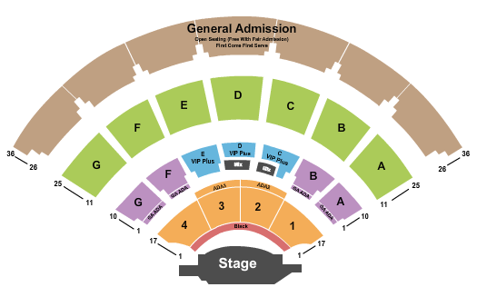 L.B. Day Amphitheater Seating Chart: Endstage 4